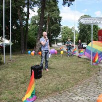 03.07.2017 | Regenbogenflaggenhissung und Ausstellungseröffnung, LASV Cottbus