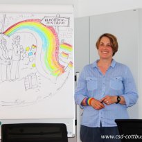 03.07.2017 | Regenbogenflaggenhissung und Ausstellungseröffnung, LASV Cottbus