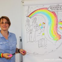 03.07.2017 | Regenbogenflaggenhissung und Ausstellungseröffnung, LASV Cottbus