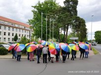 13.05.2019 | Regenbogenfahnenhissung und Ausstellungseröffnung am LASV Cottbus