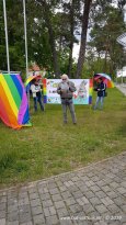 13.05.2019 | Regenbogenfahnenhissung und Ausstellungseröffnung am LASV Cottbus